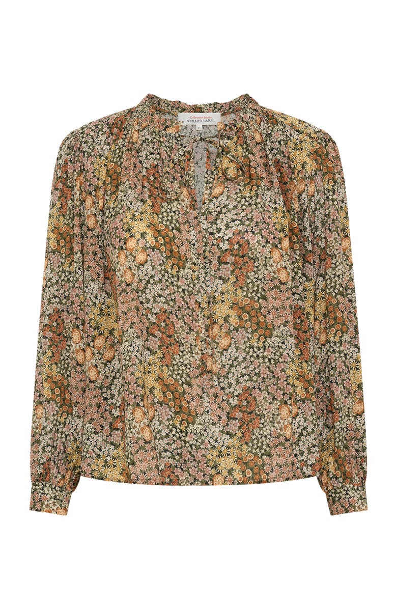 GERARD DAREL Carinne Tie Neck Floral Blouse, Alternate, color, Pink