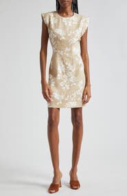 Veronica Beard Rosedale Floral Linen Blend Sheath Dress