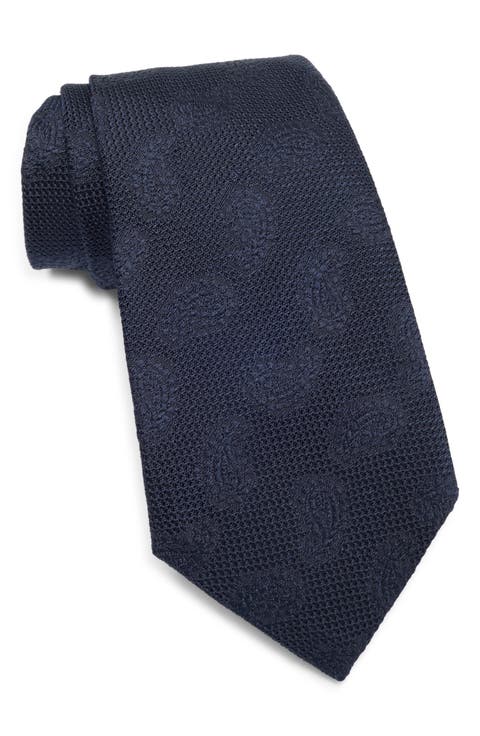 Tonal Paisley Petal Silk Tie