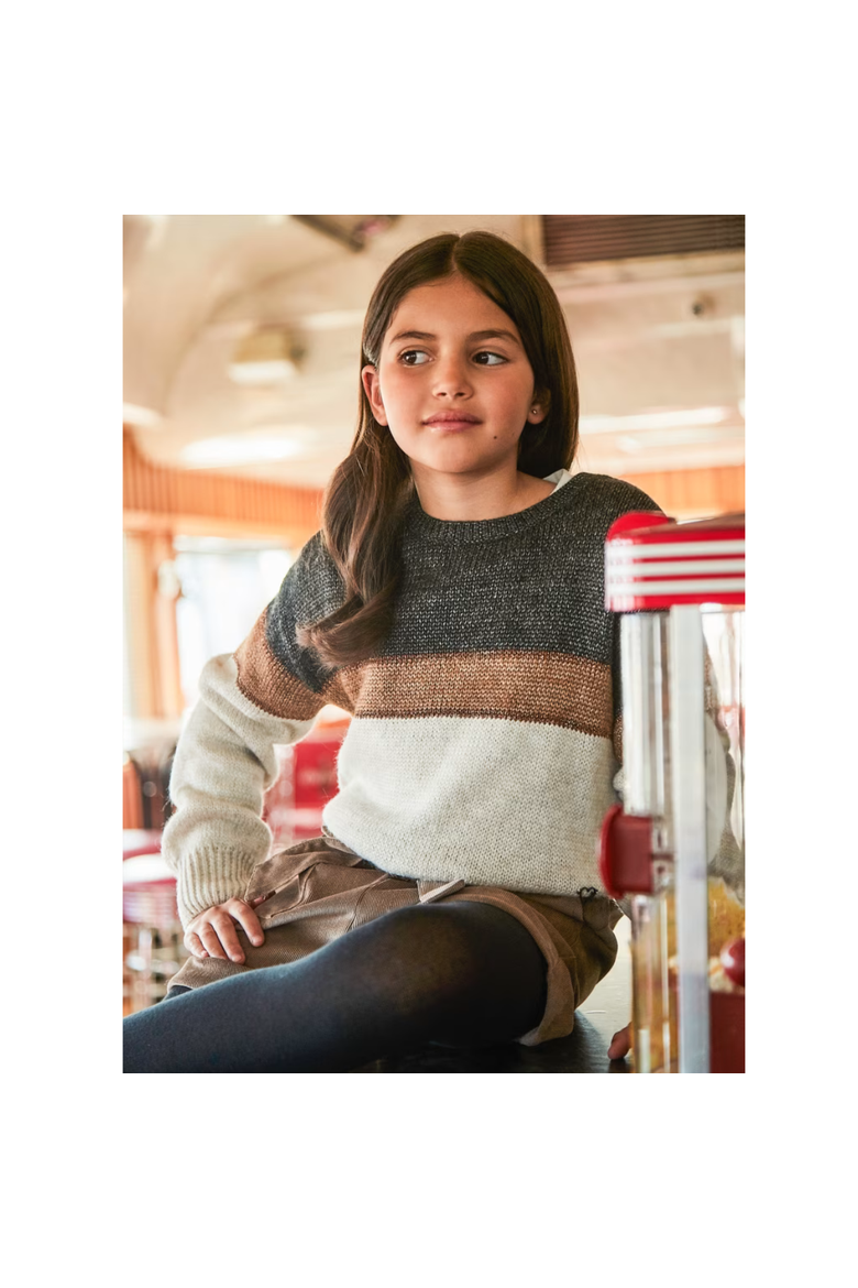 Color Block Sweater, Alternate, color, Beige