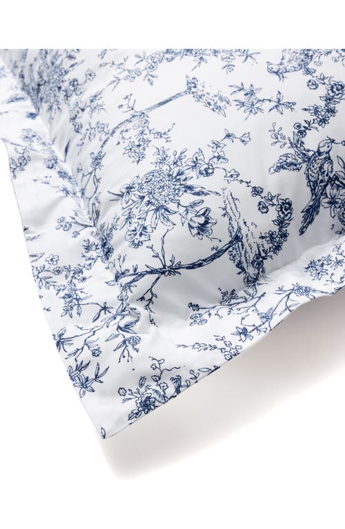 Petite Plume Timeless Toile Cotton Percale Euro Pillow Sham In Blue