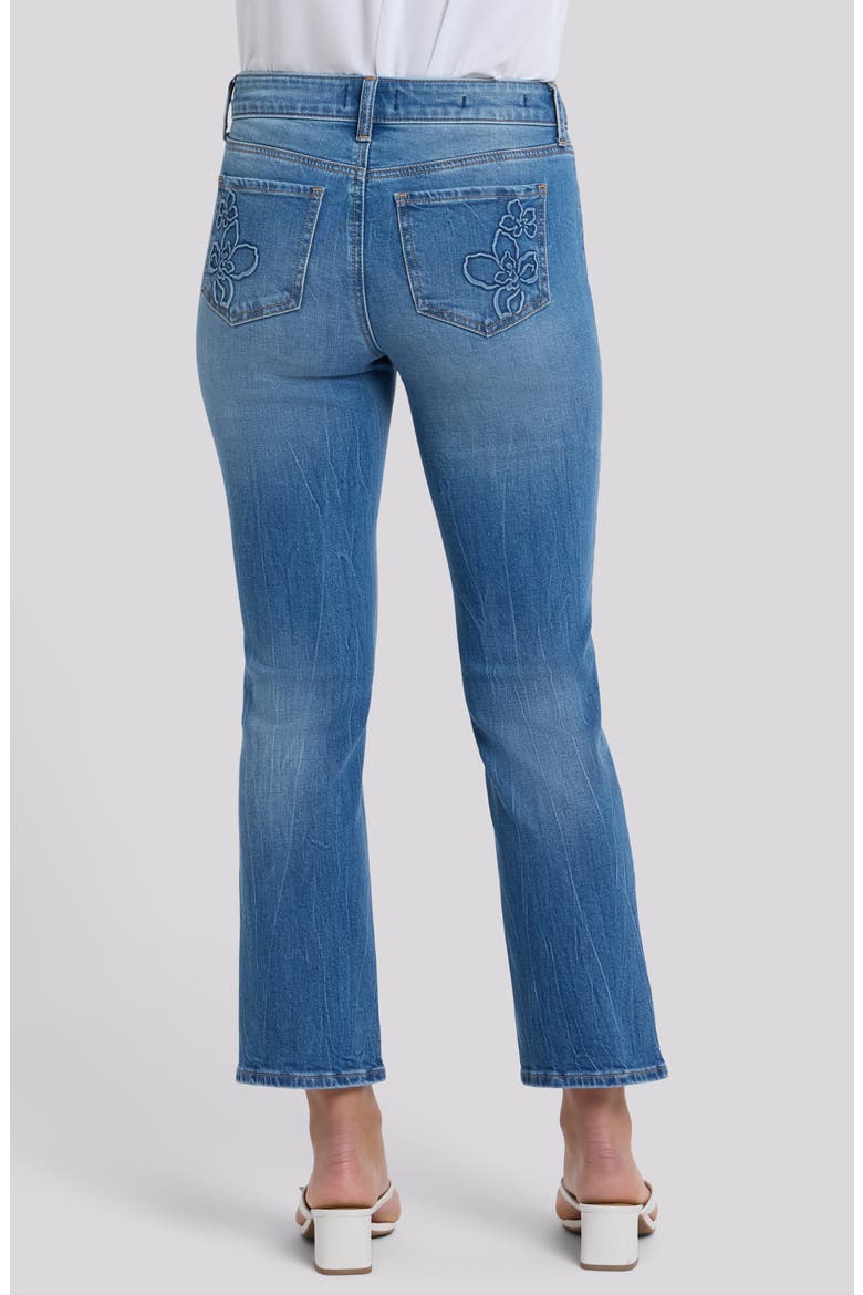 Marilyn Floral Pocket Ankle Straight Leg Jeans, Alternate, color, PACIFICA