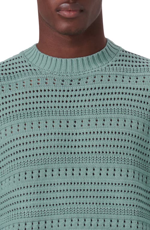Bugatchi Cotton Crewneck Sweater In Green