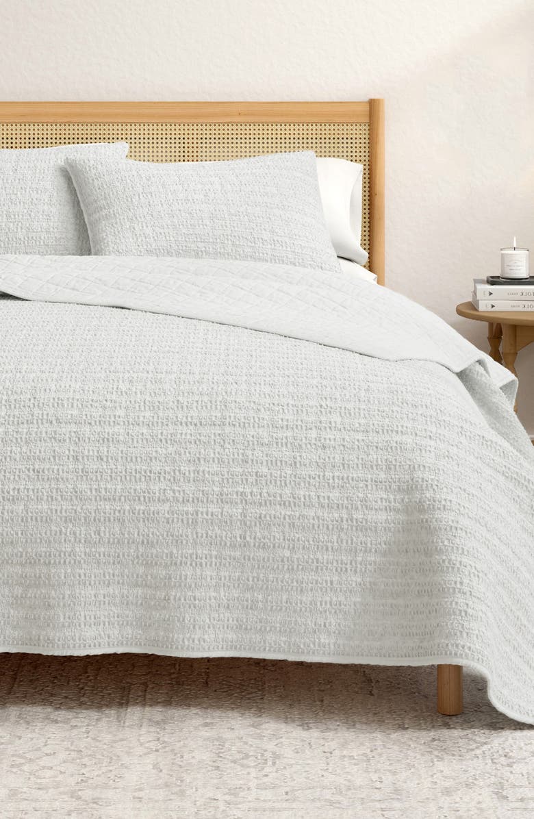 Woven & Weft Waffle Weave 3-Piece Quilt Set, Main, color, Light Grey