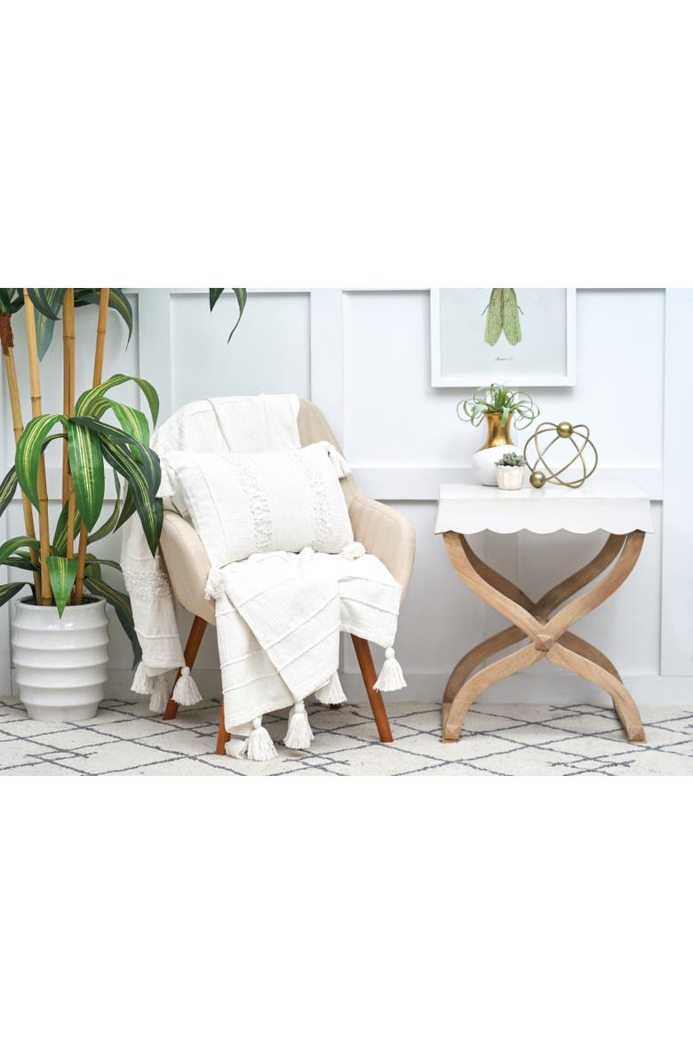 carol & frank Barton White Throw Blanket, Alternate, color, White