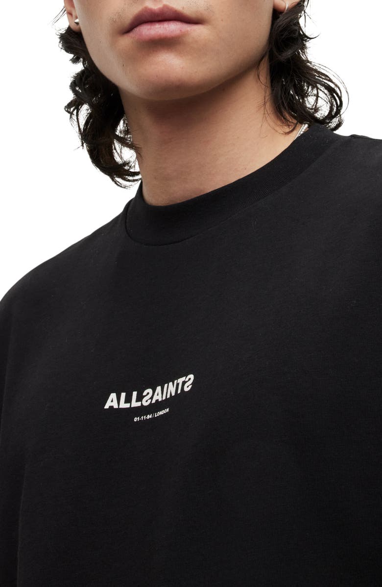 AllSaints Subverse Logo Graphic Tee, Alternate, color, Jet Black