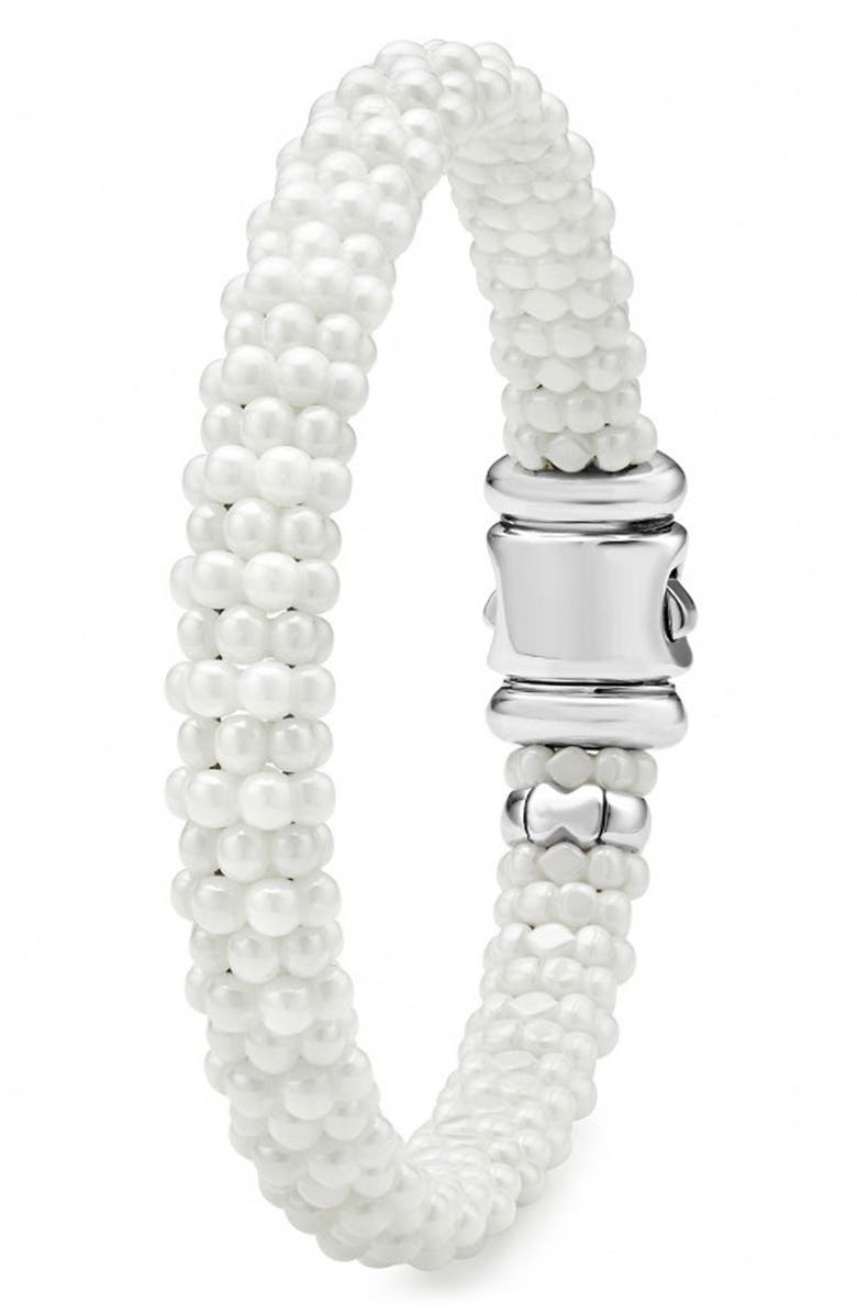LAGOS White Caviar Rope Bracelet, Alternate, color, White Caviar
