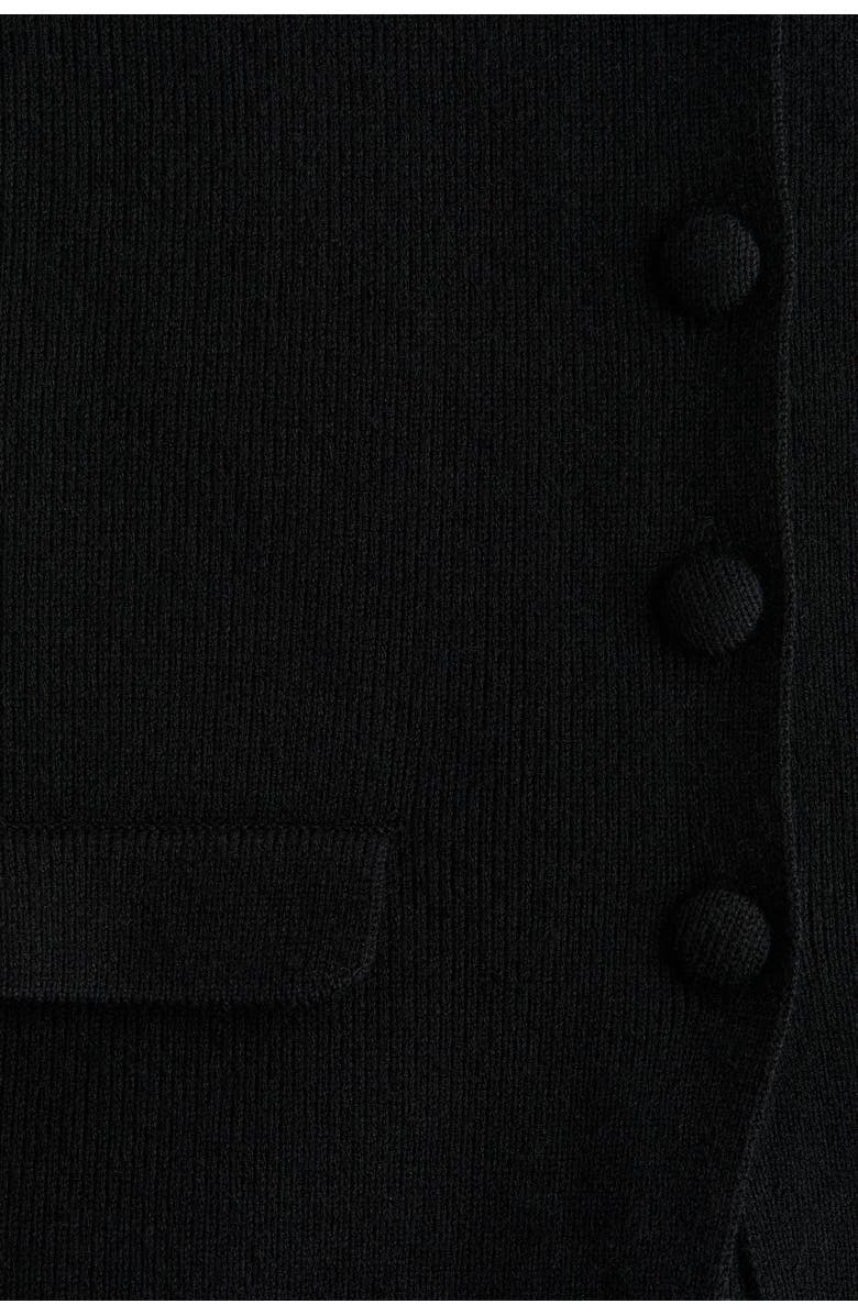 H&M Scoop-neck Rib-knit Cardigan, Alternate, color, Black