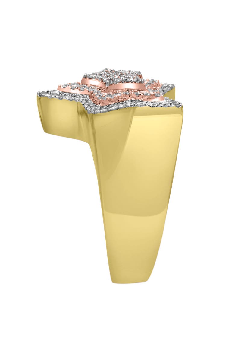Star Studded Bling 14K Yellow Gold Two Tone  Star Ring - 1.91 Ct, Alternate, color, 14K Yellow Gold