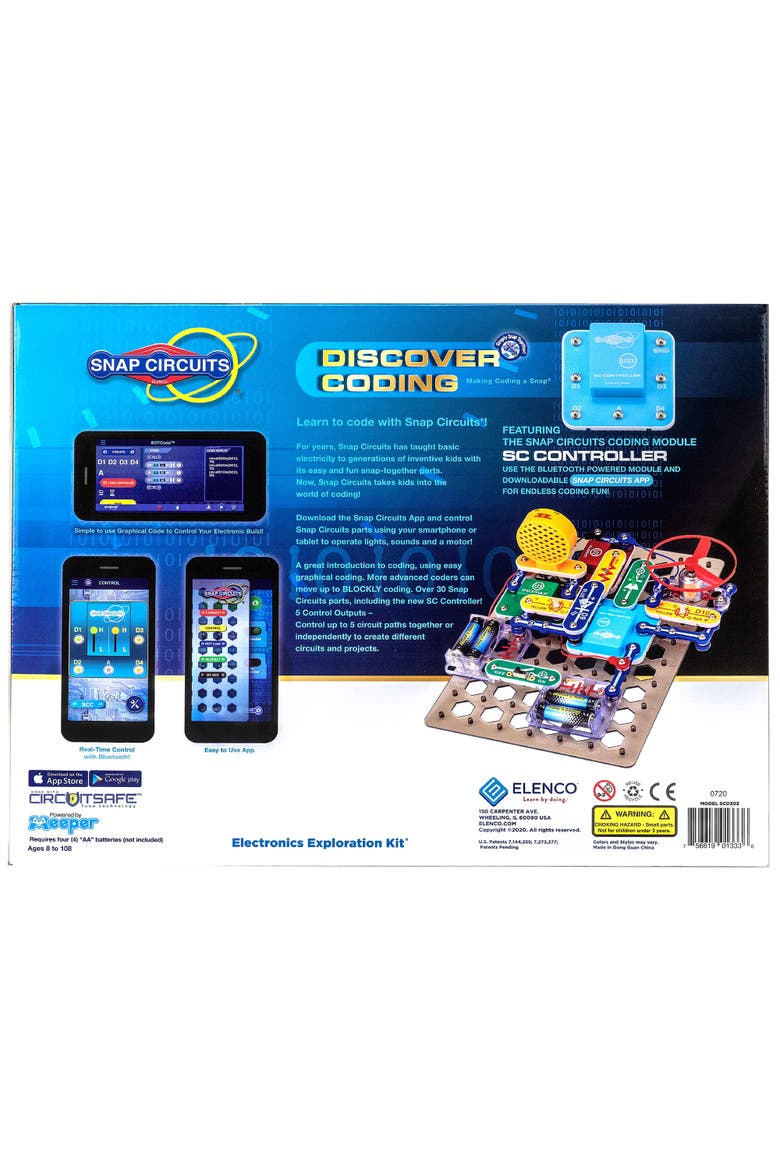 Elenco Snap Circuits Discover Coding Toy for Kids Ages 8 and Up, Alternate, color, Multicolored