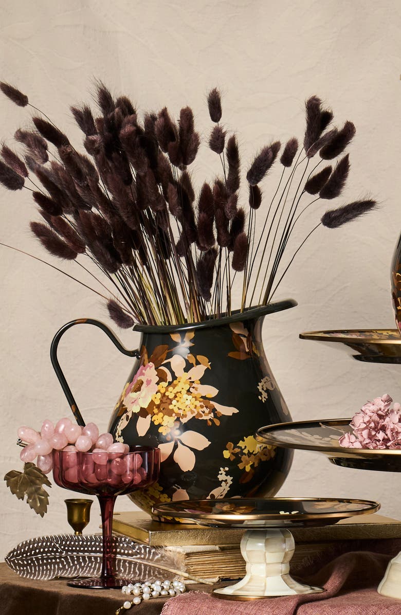 MACKENZIE CHILDS Wild Rose Pitcher, Alternate, color, Multi Black