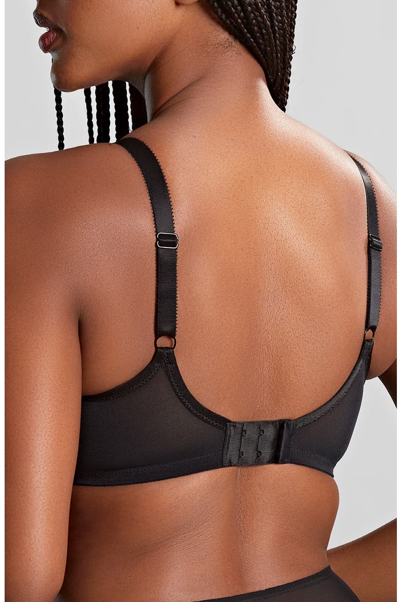 Allure Lace Low Cut Bra, Alternate, color, BLACK/ LATTE