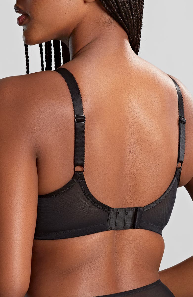 Panache Allure Lace Low Cut Bra, Alternate, color, Black/ Latte