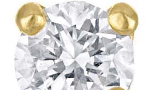 Fzn Kids' 14k Gold Lab Grown Diamond Solitaire Stud Earrings In Yellow