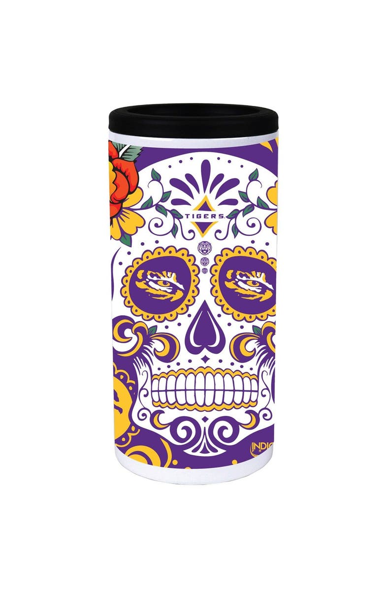 INDIGO FALLS LSU Tigers Dia Stainless Steel 12oz. Slim Can Cooler, Alternate, color,