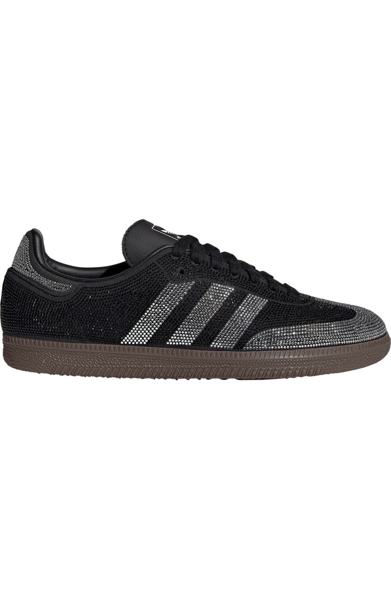 adidas Samba OG Crystal Embellished Sneaker, Alternate, color, Black/ Black/ White