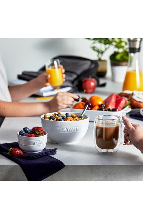 Staub Set Of 2 Stoneware 3.5-inch Prep Bowls In White