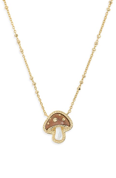 Mushroom Pendant Necklace