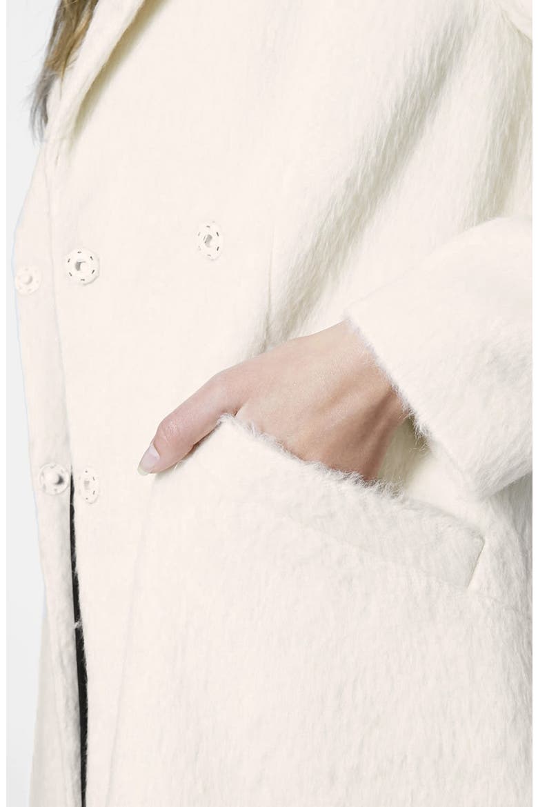 'Molly' Double Breasted Swing Coat, Alternate, color, WHITE