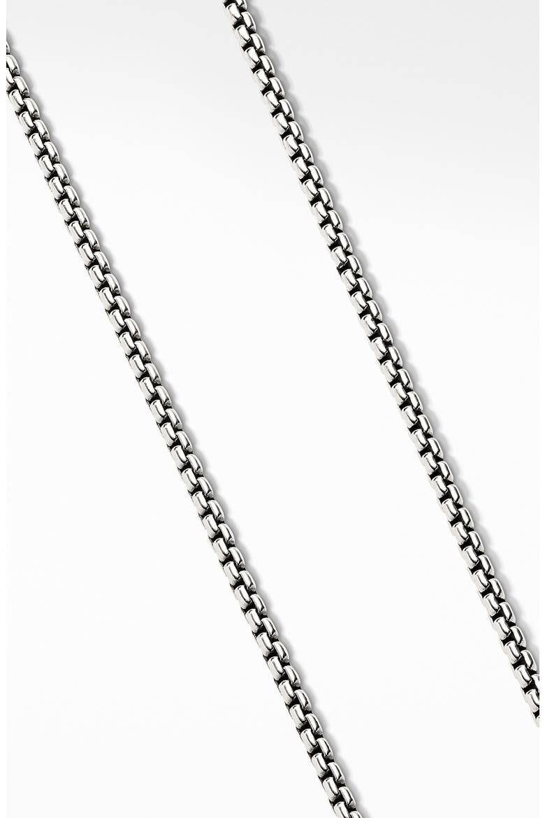 Men's Box Chain Necklace in Grey Titanium, 2.7mm, Alternate, color, SILVER