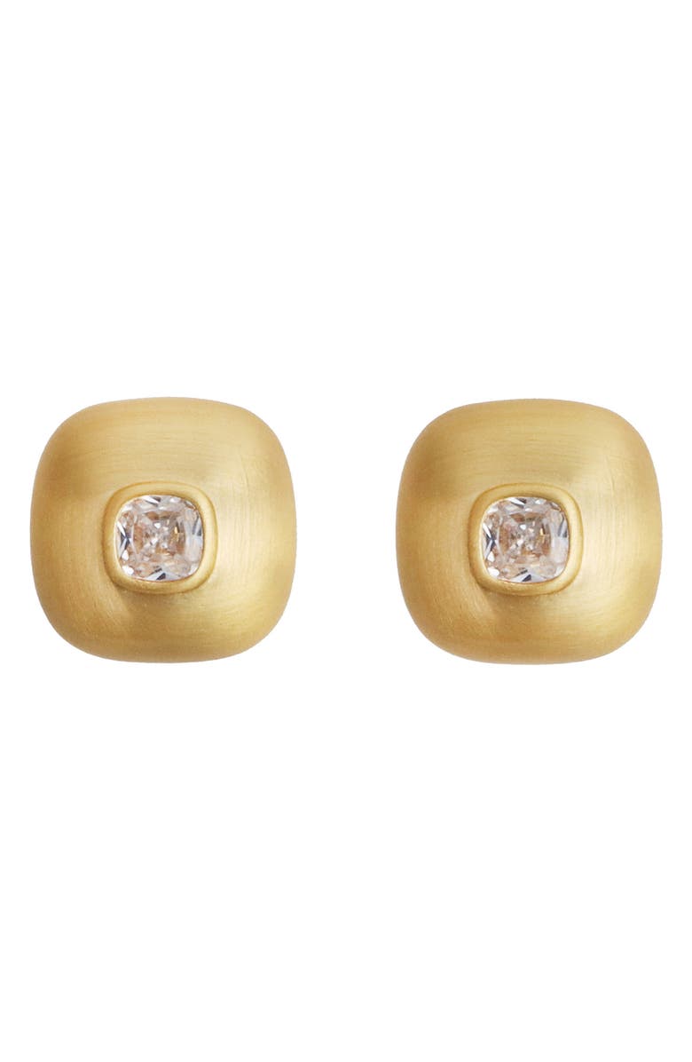 Panacea Brushed Square Stud Earrings, Main, color, Gold