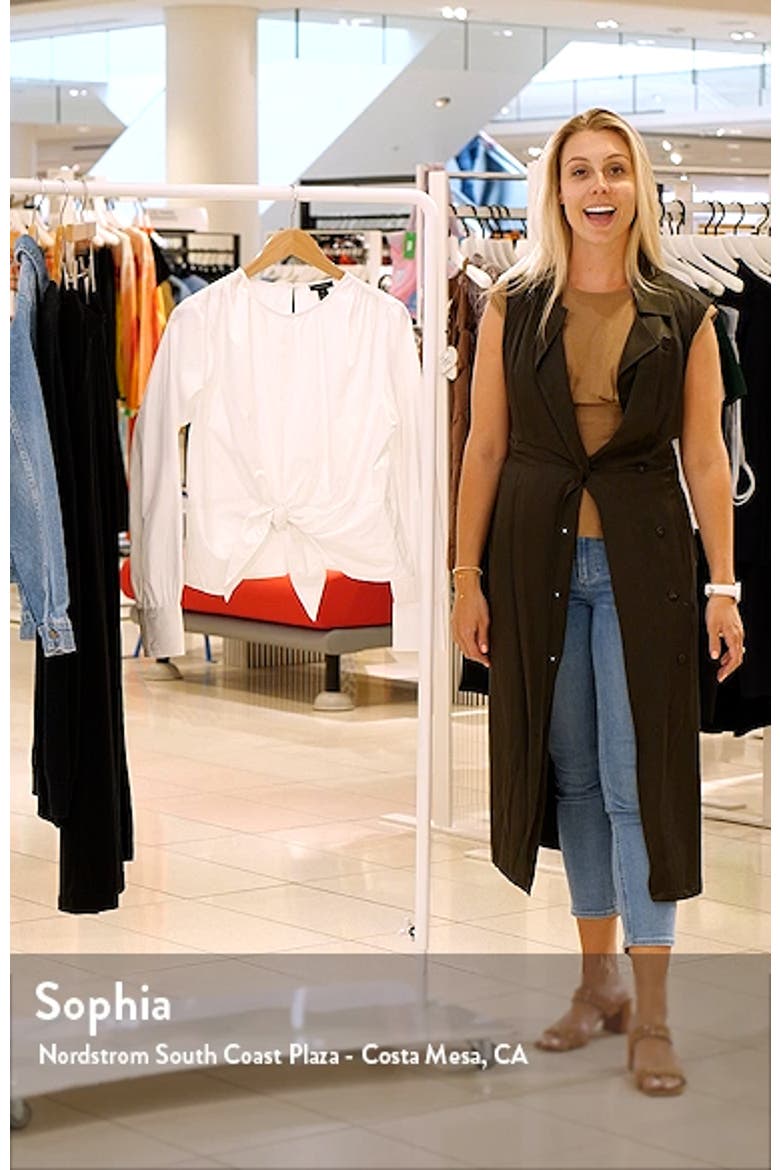 Tie Waist Poplin Top video