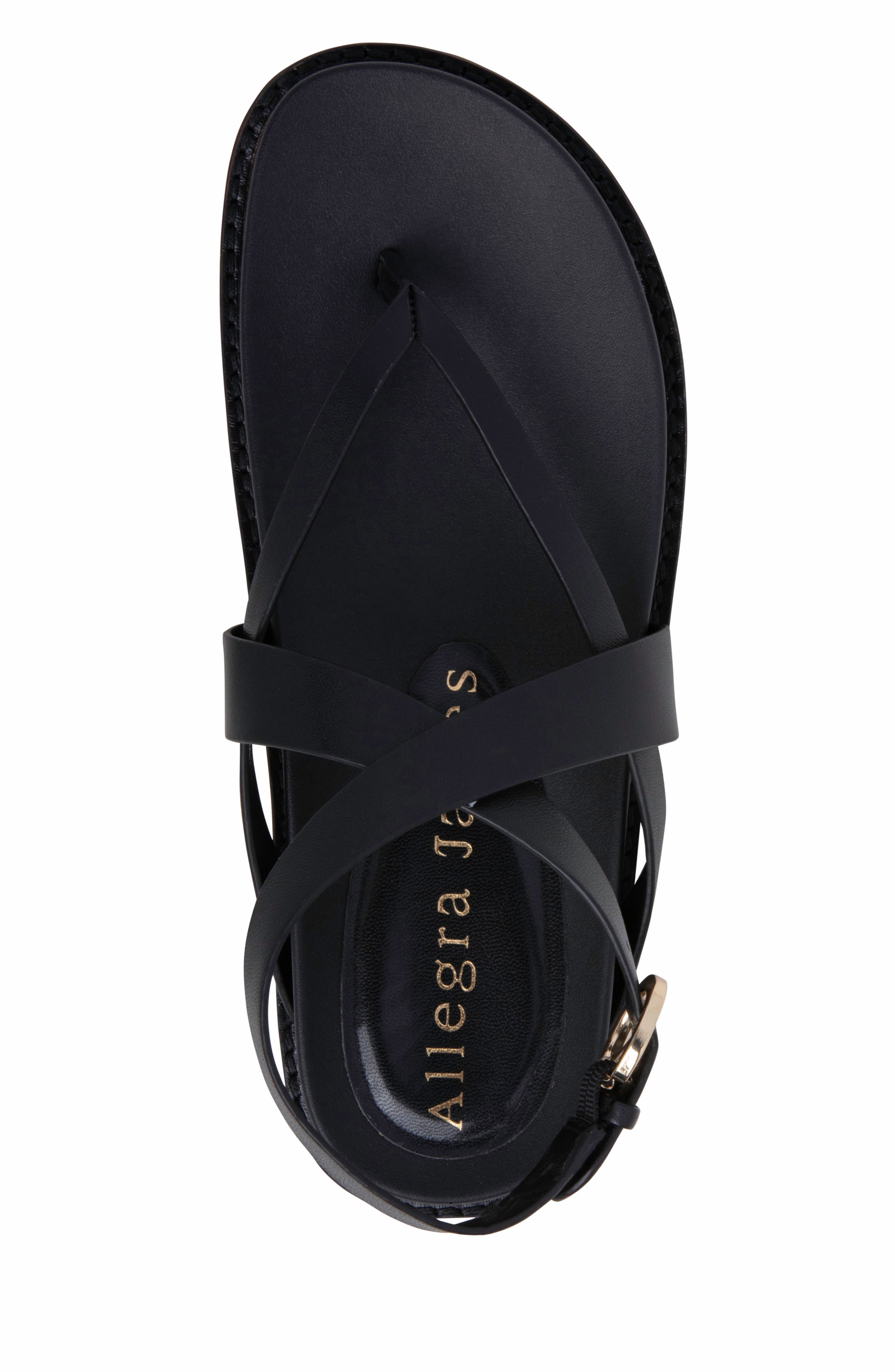 Allegra James Elise Leather Flat Sandal, Alternate, color, 