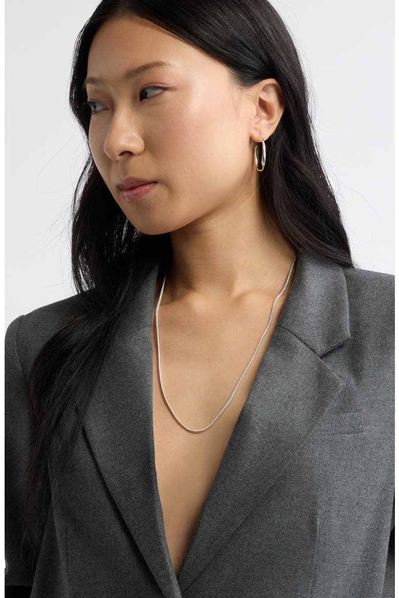 Curb Link Chain Necklace, Alternate, color, SILVER