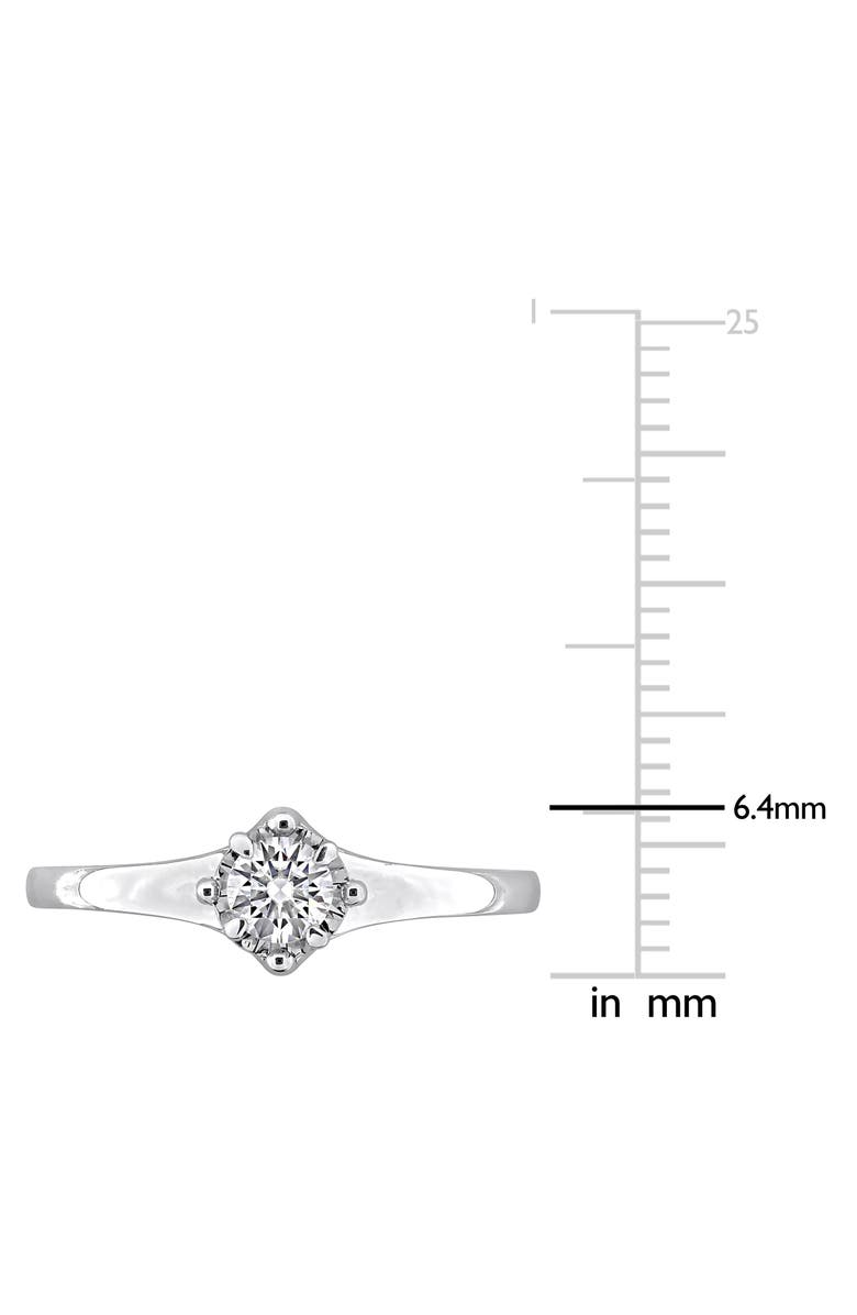 Created Forever Round Lab Grown Diamond Solitaire Ring, Alternate, color, Silver