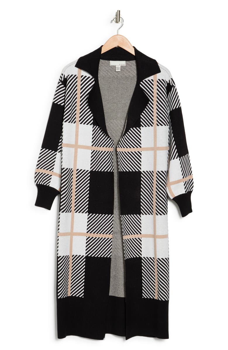 BY DESIGN Clova Plaid Cardigan Duster, Alternate, color,