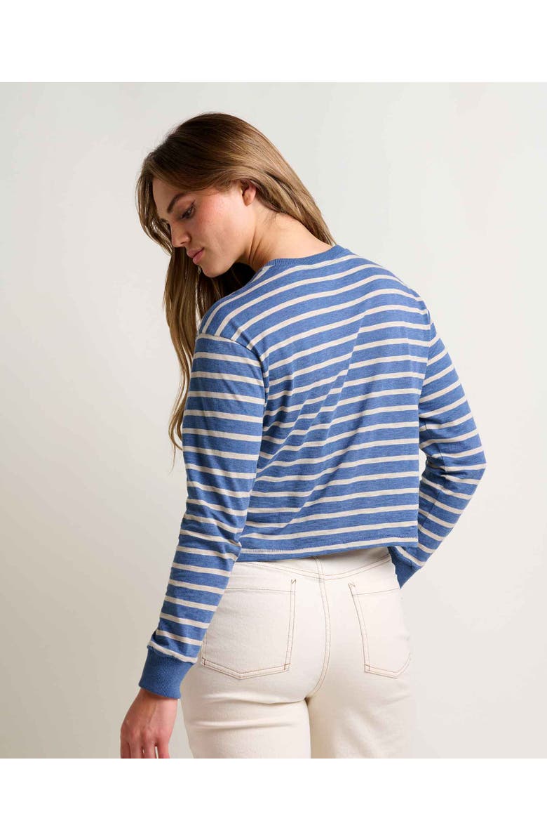 Toad & Co Boundless Jersey Long Sleeve Tee, Alternate, color, Kyanite Stripe