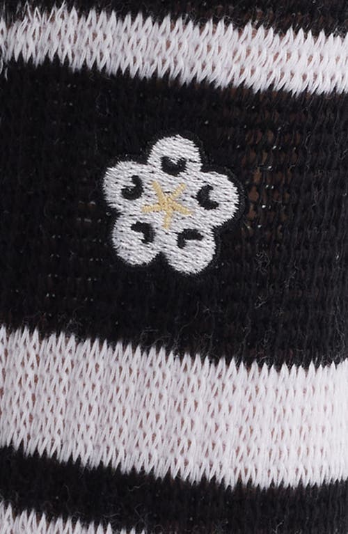 Stems Varsity Flower Crew Socks In Black