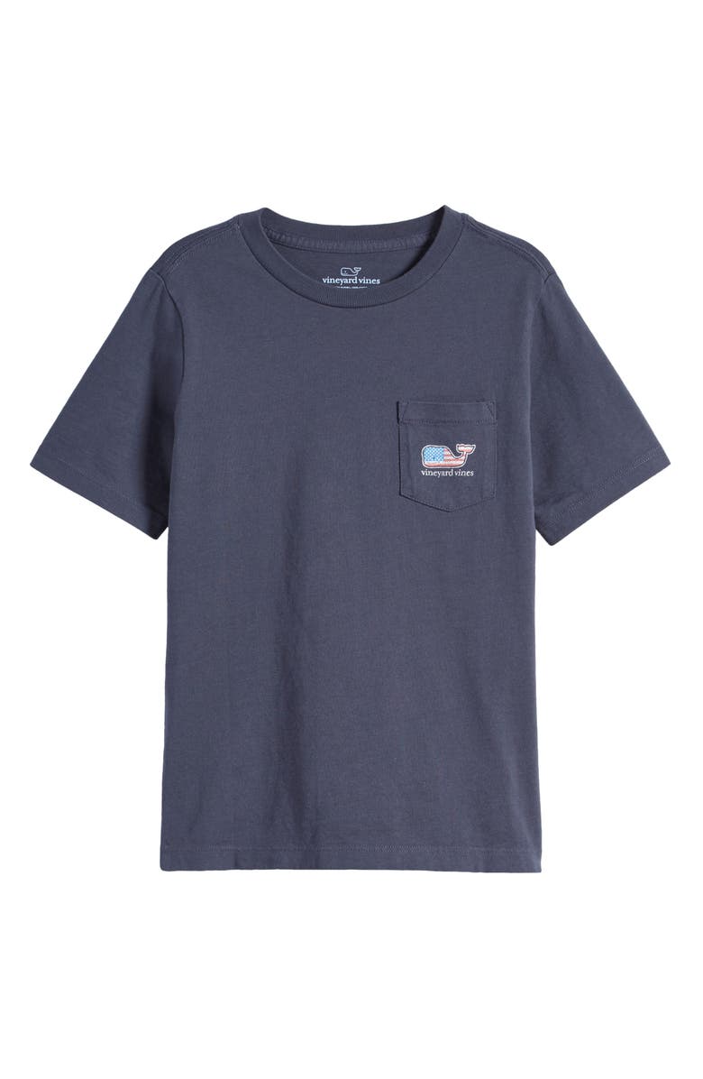 vineyard vines Kids' Flag Pocket Graphic T-Shirt, Main, color, Vineyard Navy