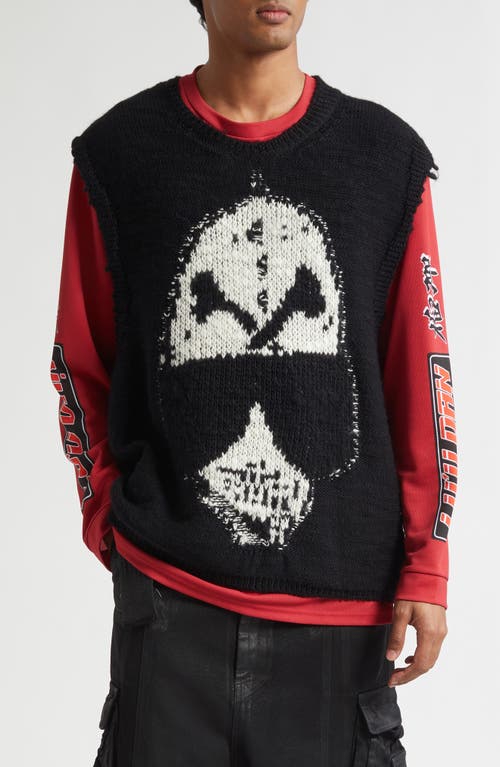 LU'U DAN Oversize Sweater Vest in Renegade Man /Black  product