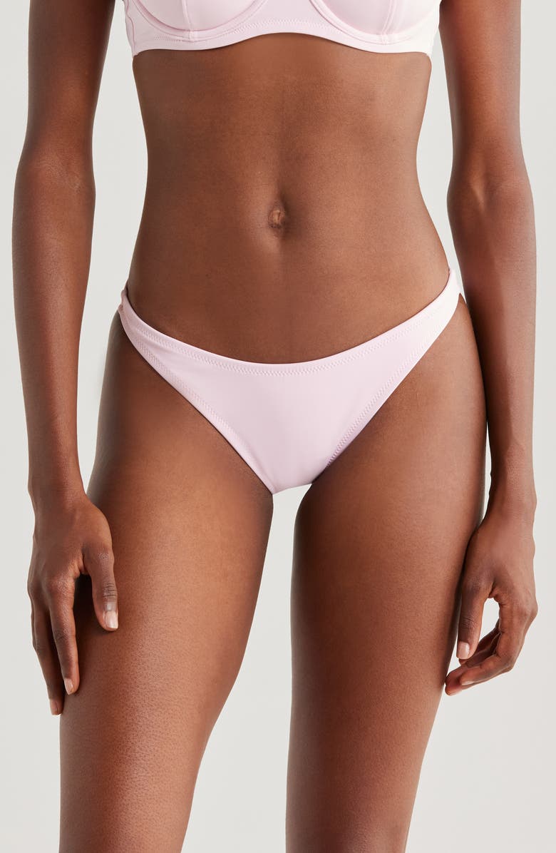 Solid & Striped The Harley High Cut Bikini Bottoms, Main, color, Carnation