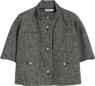 Max Mara Farneto Alpaca, Wool & Silk Knit Cape