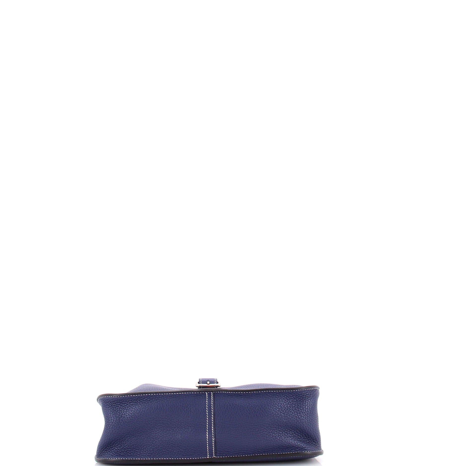 Pre-Owned Hermes Halzan Bag Clemence 31, Alternate, color, Bleu De Malte