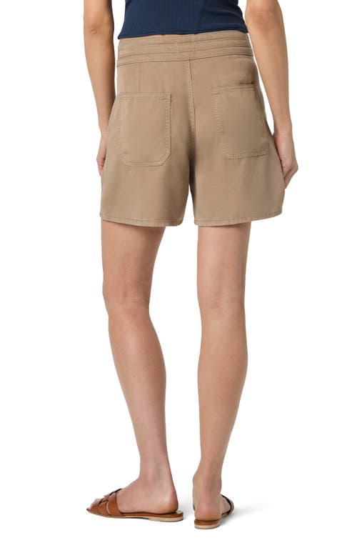 Hudson Jeans Pieced Waist Denim Shorts In Brown