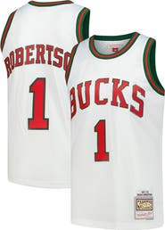 Mitchell & Ness Men's Mitchell & Ness Oscar Robertson White Milwaukee Bucks Hardwood Classics Swingman Jersey