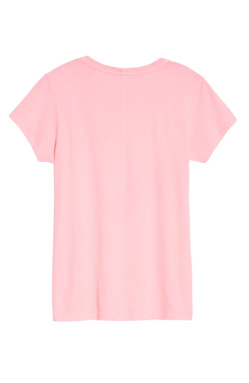 Rag & Bone Two-tone Palm Graphic Tee In Pink