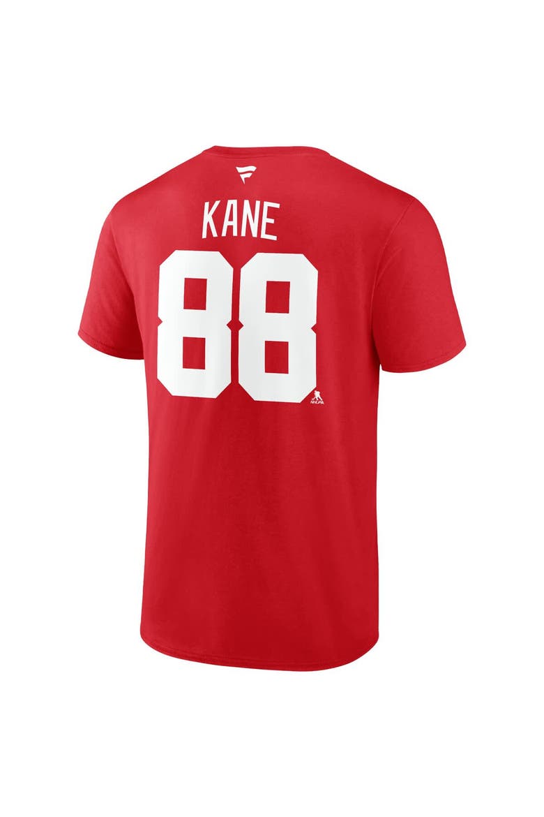 Men's Fanatics Patrick Kane Red Detroit Red Wings Authentic Stack Name & Number T-Shirt, Alternate, color, Red