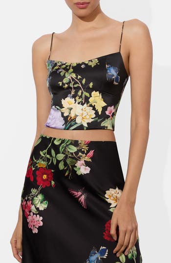 Alice + Olivia Saylor Bustier Crop Camisole | Nordstrom