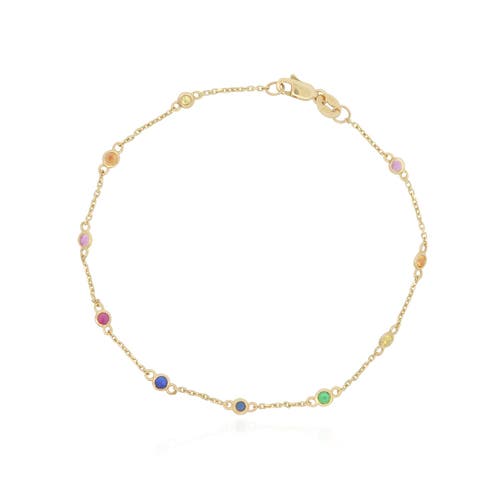 The Lovery Fine Jewelry Rainbow Gemstone Station Bracelet