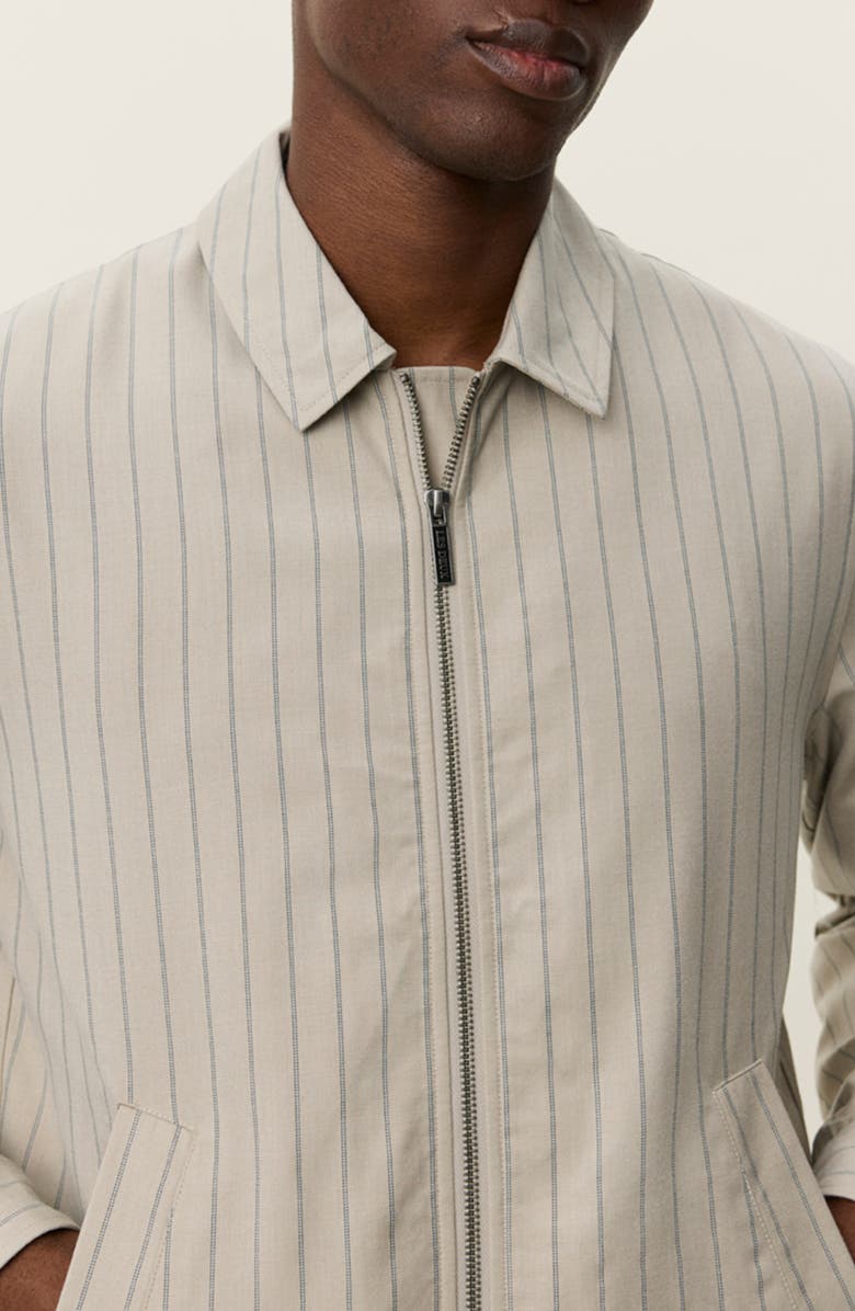 Les Deux Como Pinstripe Coach Jacket, Alternate, color, Dark Sand