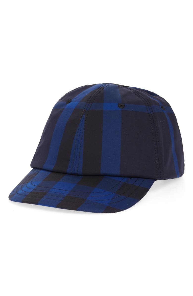 Burberry Check Twill Baseball Cap, Main, color, Blue Ip Check