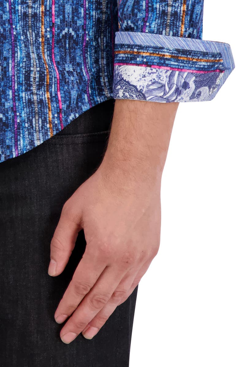 Robert Graham Oasis Knit Button-Up Shirt, Alternate, color,