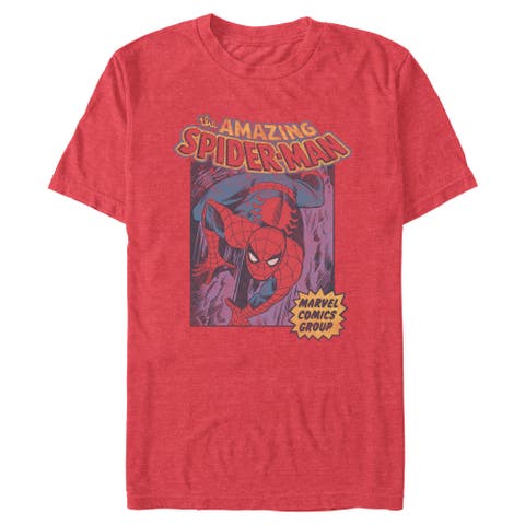 Men's Distressed Amazing Spider Short Sleeve Graphic T-Shirt