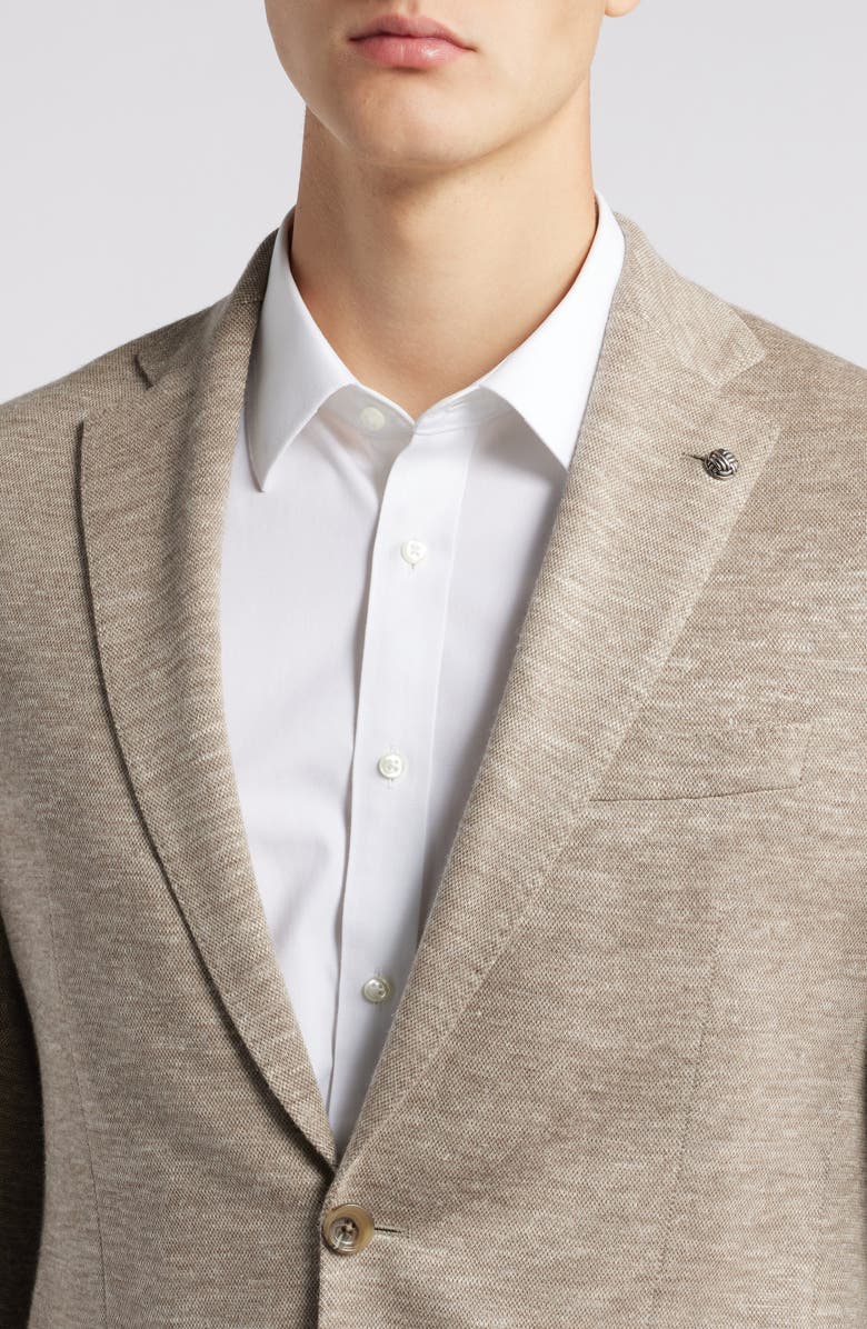 Jack Victor Hartford Wool & Silk Blend Piqué Sport Coat, Alternate, color, Sand