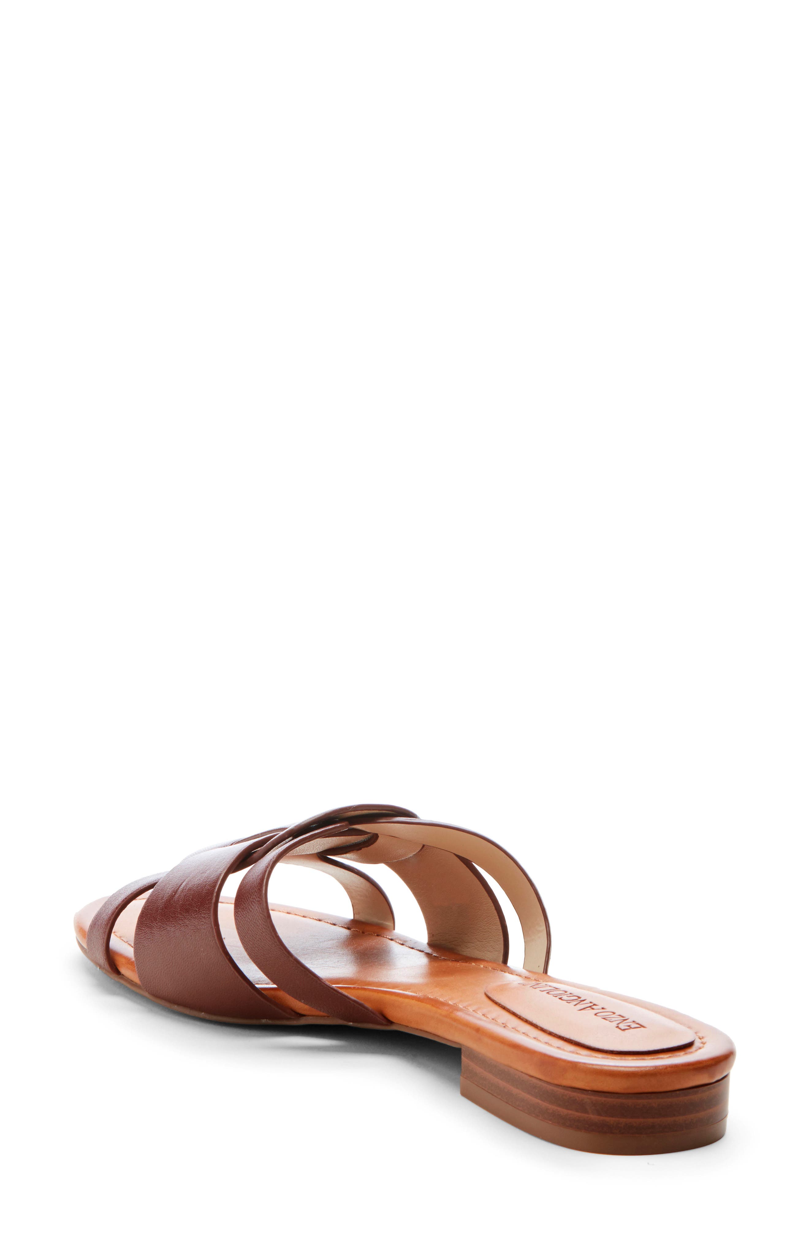 Golda Slide Sandal, Alternate, color, TERRACOTTA LEATHER