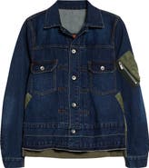 Sacai Denim & Nylon Twill Jacket